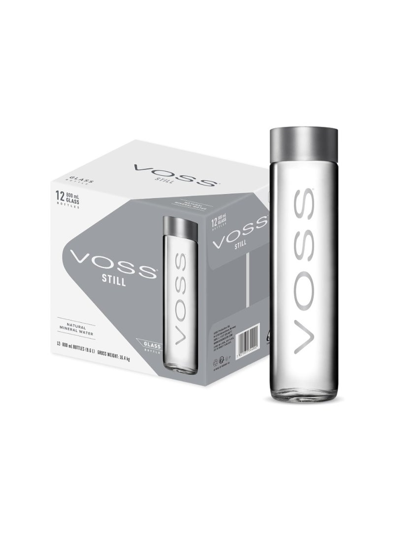 فوس زجاجة مياه فوس الطبيعية 800 مل × 12 - Image 1